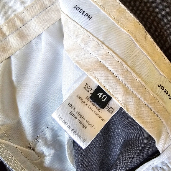 Virgin wool grey silver tailored dress pant trousers - Picture 11 of 11